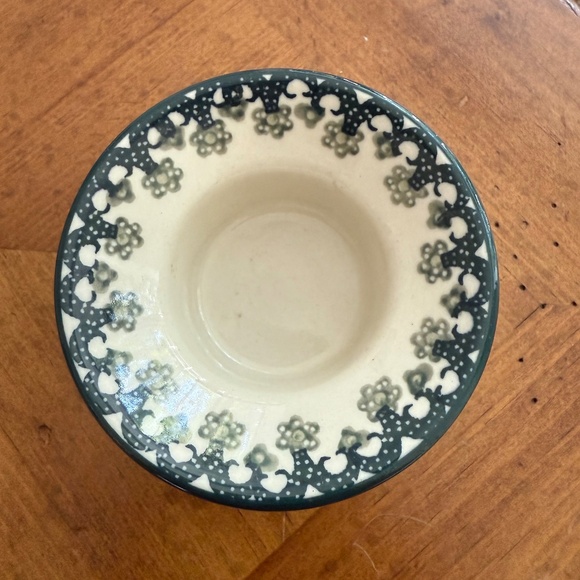 Polish Pottery votive candle holder - 3" - Picture 1 of 6